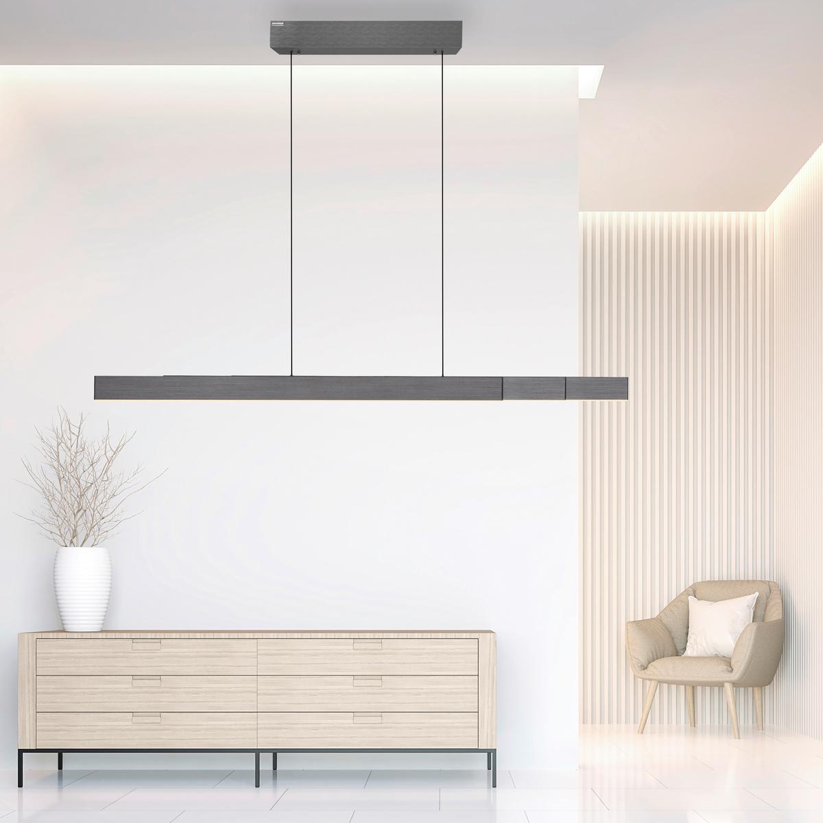 LAMPA WISZĄCA LED 2545-15 PURE-MOTO-RISE - antracytowy, Design, tworzywo sztuczne/metal (205/135/1275cm) - Neuhaus PURE