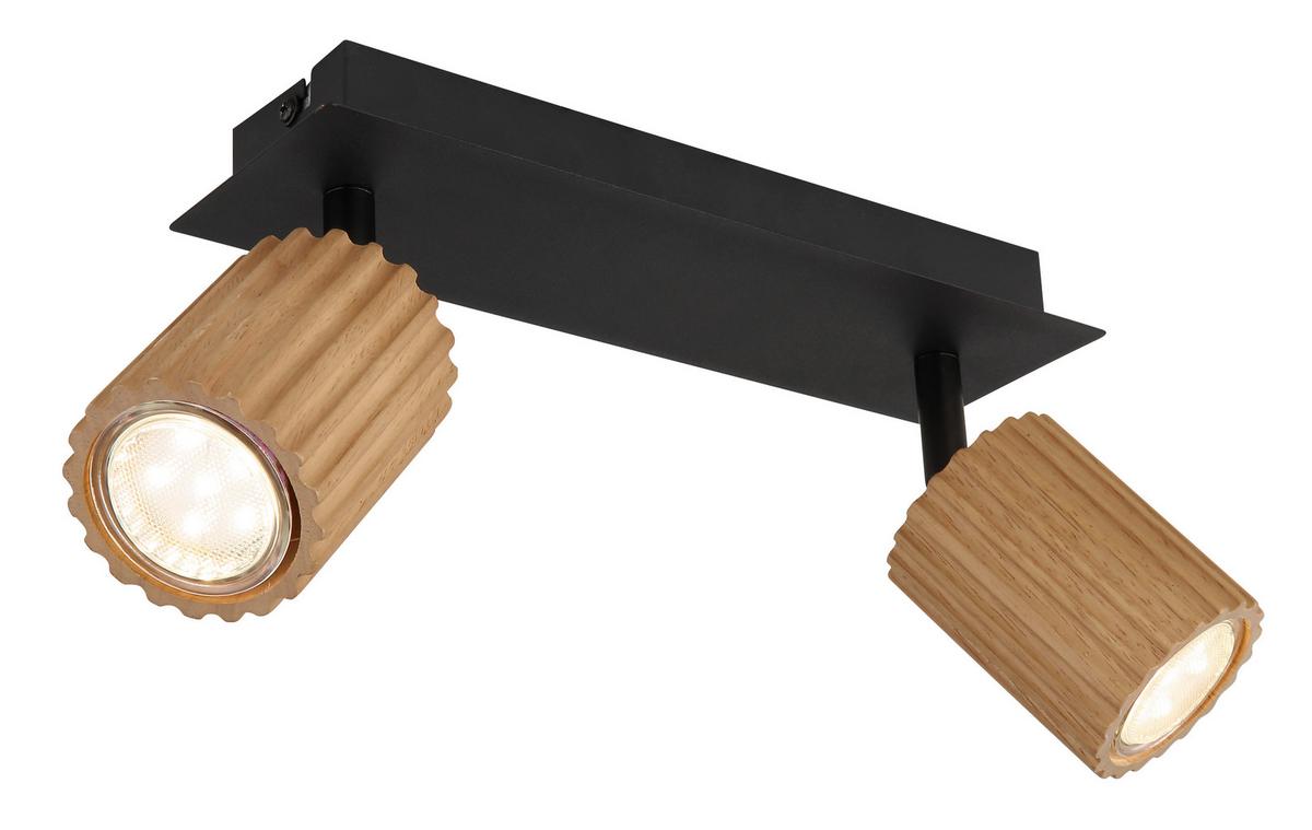 STRAHLER 57037-2 WENZEL - Dunkelbraun/Schwarz, Natur, Holz/Metall (25,5/8/13cm) - Globo