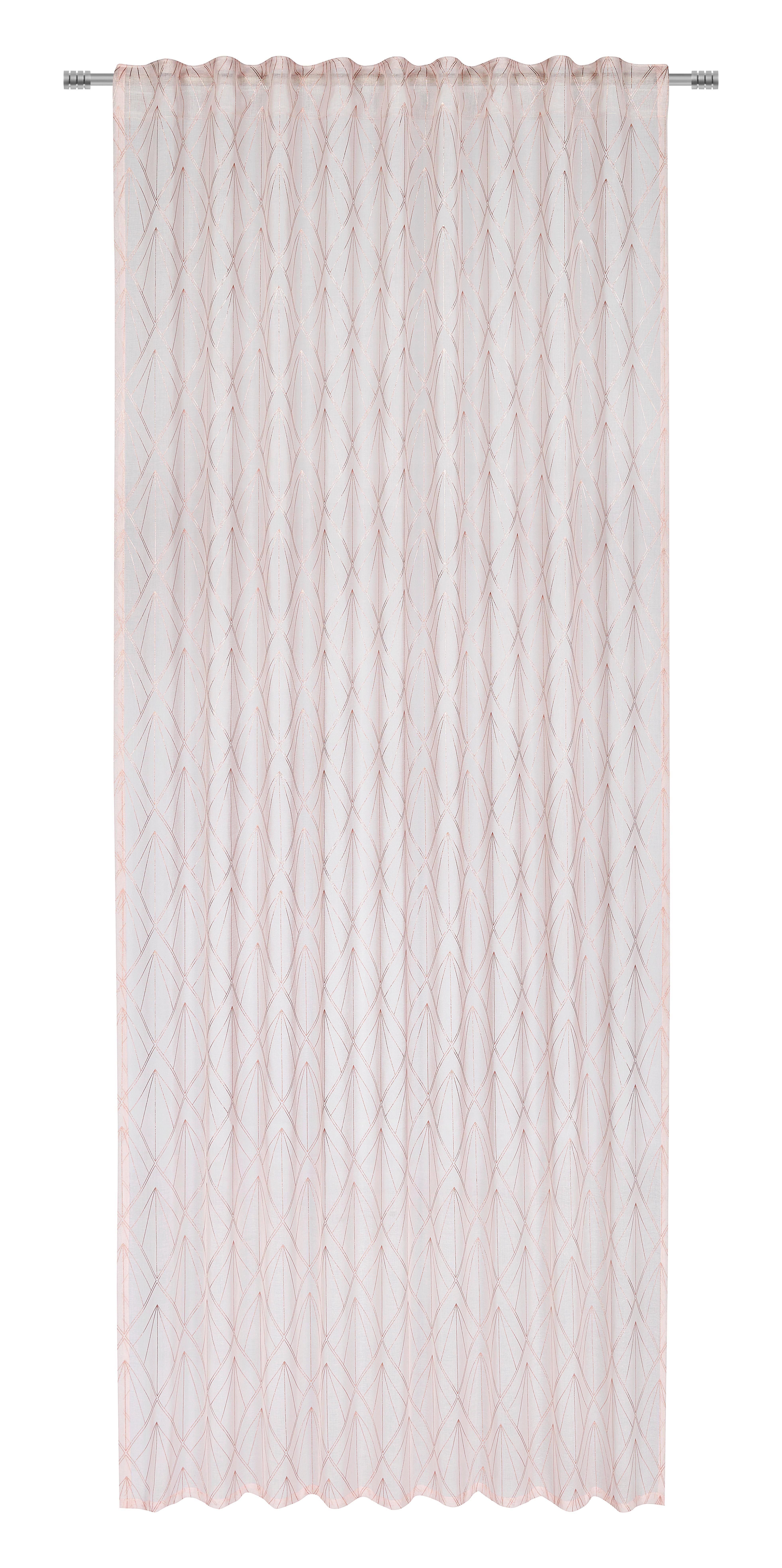 Gotova Zavjesa Esther - ružičasto zlatna/ružičasta, Romantik / Landhaus, tekstil (135/245cm) - Modern Living