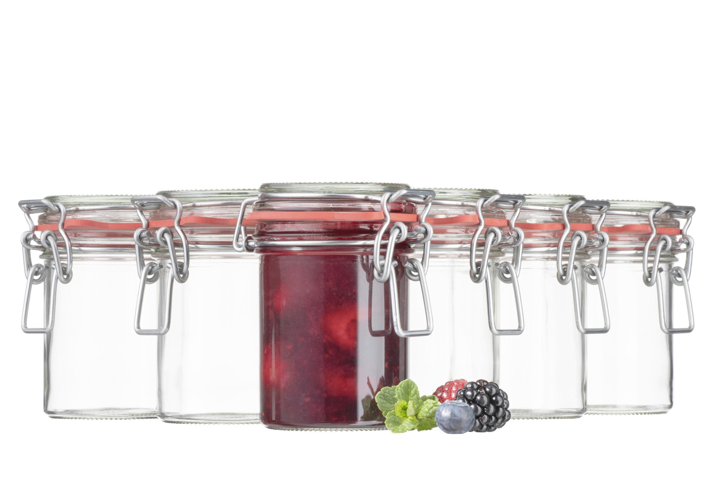 Einmachglas-Set Transparent 6 Stk. - Transparent, Basics, Glas (6/10/6cm) - Mäser