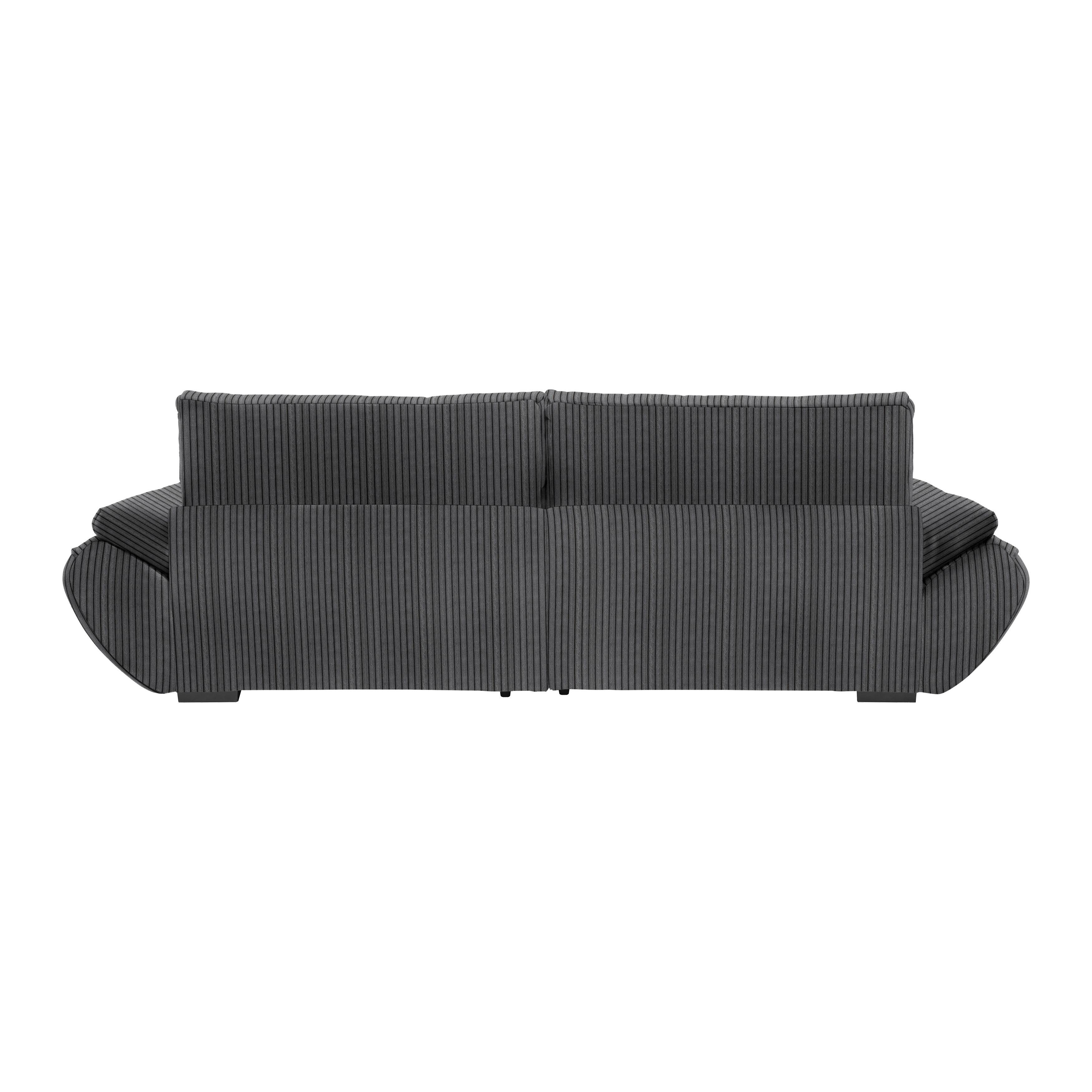 Wohnlandschaft Vivo Anthrazit - Anthrazit/Schwarz, MODERN, Kunststoff/Textil (317/63/179cm) - Premium Living