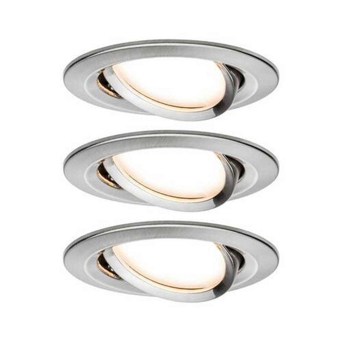 LED-Deckenleuchte Nova max. 3x 6,5 Watt - Alufarben, Basics, Metall (8,4cm) - Paulmann