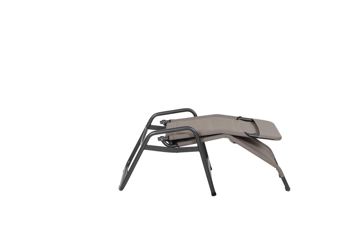 KIPPLIEGE J40975 - Taupe, KONVENTIONELL, Kunststoff/Metall (71/112/150cm) - Siena Garden