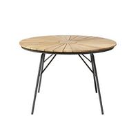 Gartentisch Ellen Anthrazit/Teak - Anthrazit/Teakfarben, KONVENTIONELL, Holz/Metall (110/110/74cm) - Gardenson