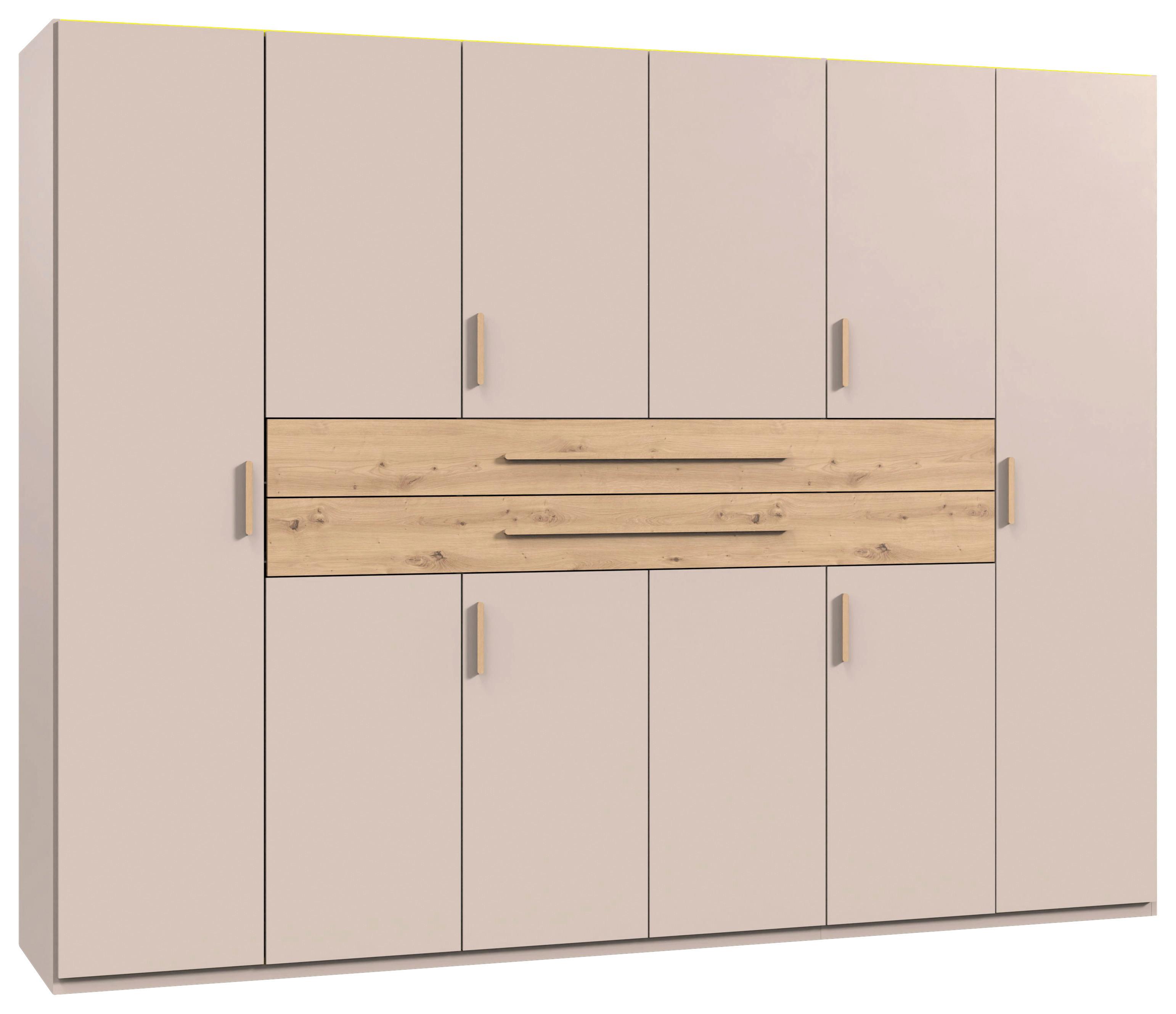 Kleiderschrank Lumio Kaschmir/Eiche Artisan - Kaschmir/Eiche Artisan, KONVENTIONELL, Holzwerkstoff (270/208/58cm) - Modern Living
