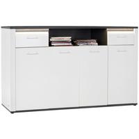 Visoka Komoda Alassio - boja hroma/bela, Moderno, pločasti materijal/plastika (203,6/104/40,5cm) - Mömax