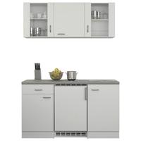 Majhna Kuhinja Z Aparati Wito, Bela - barve nerjavečega jekla/bela, Moderno, umetna masa/steklo (150,5cm) - FlexWell