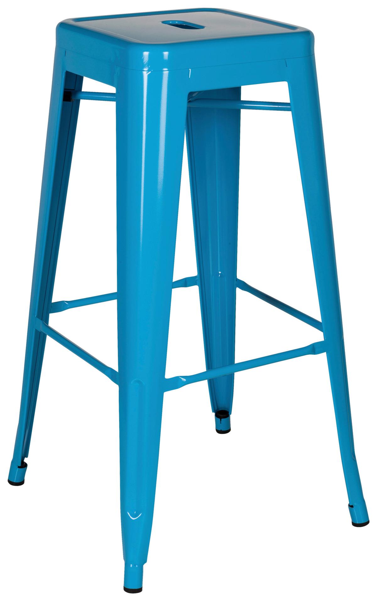 Barski Stol Vantaggio High, Svetlo Modra - svetlo modra, Basics, kovina (44/77/44cm) - MID.YOU