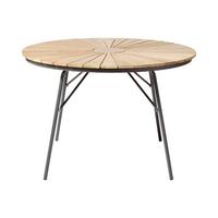 Gartentisch Ellen Anthrazit/Teak - Anthrazit/Teakfarben, KONVENTIONELL, Holz/Metall (110/110/74cm) - Gardenson