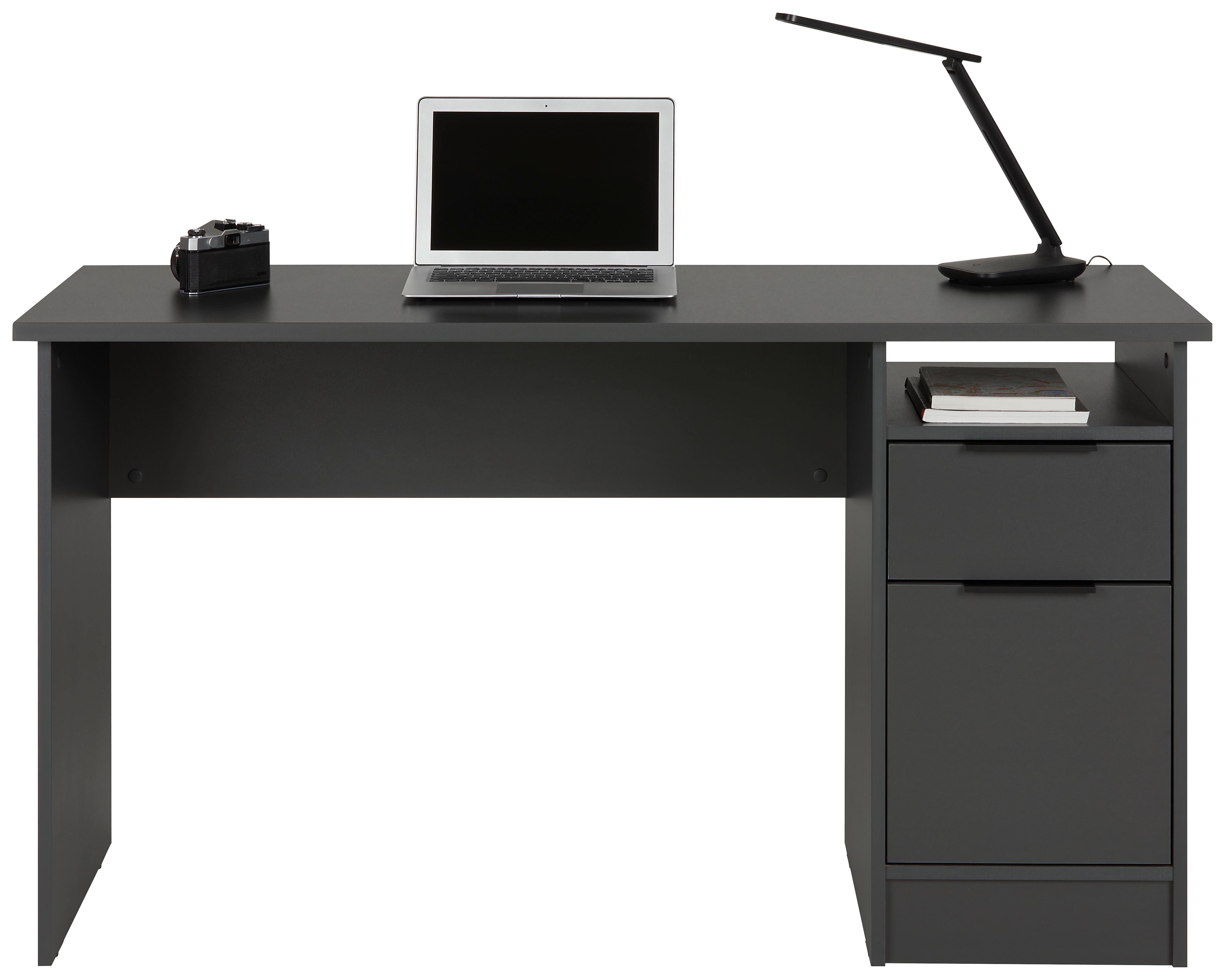 SKRIVBORD STUDENT II -BASED- - svart/antracit, Modern, metall/trämaterial (137,5/76/55cm) - Mömax