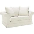 Zweisitzer-Sofa Beige - Beige/Dunkelbraun, ROMANTIK / LANDHAUS, Holz/Textil (166/71/92cm) - ZANDIARA