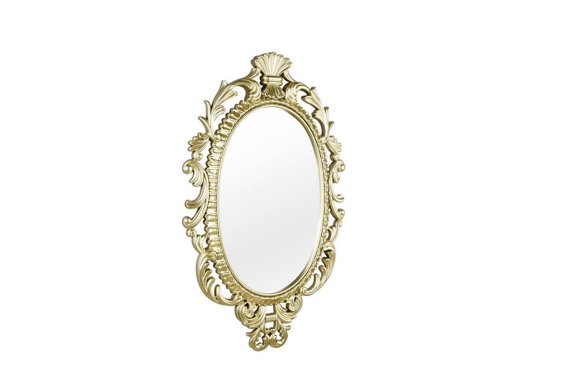 Wandspiegel in Goldfarben - Goldfarben, Romantik / Landhaus, Glas/Kunststoff (45/73cm) - Mömax