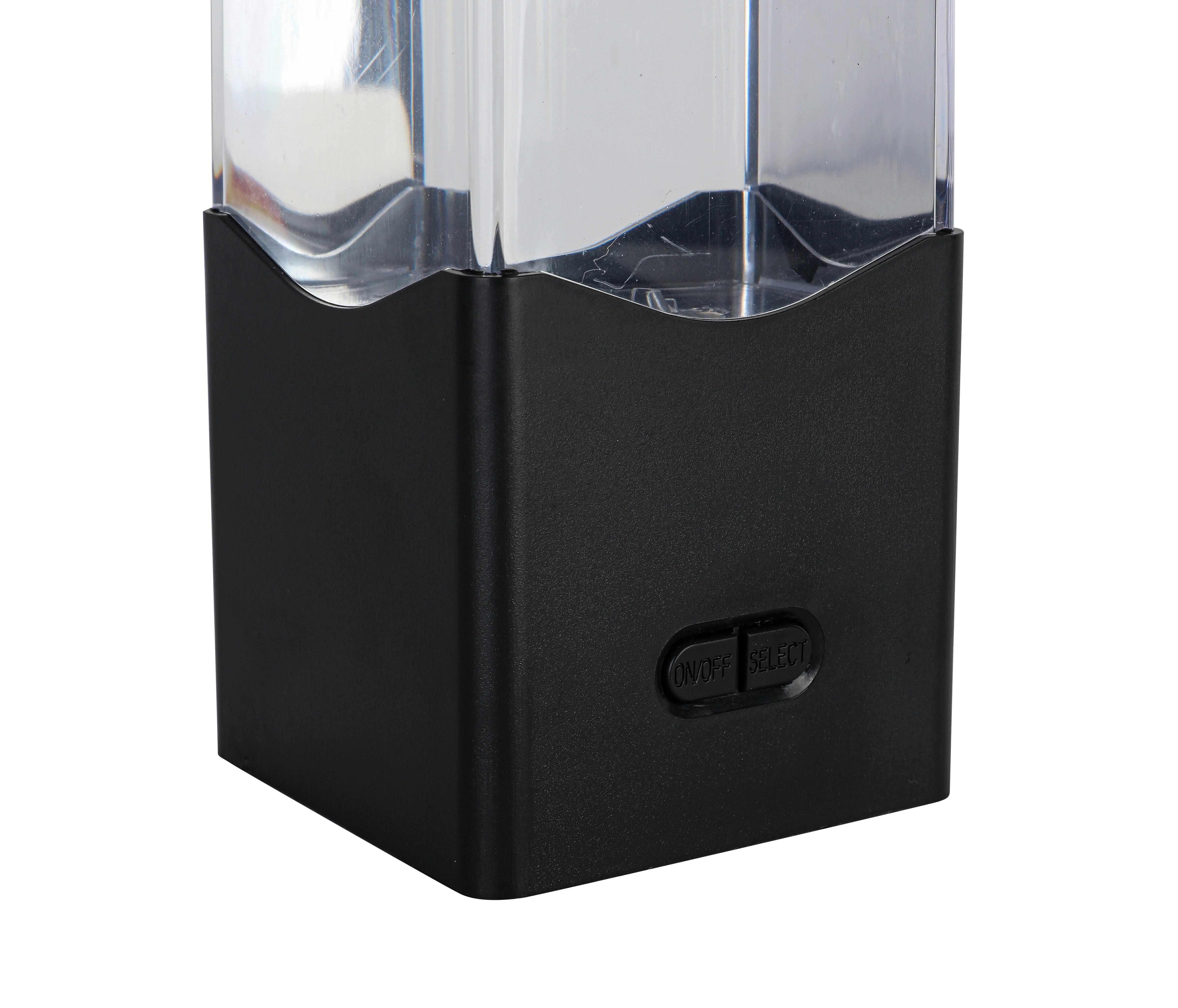 LED-DEKORATIONSLAMPA QUALI - svart/transparent, Modern, plast (7,5/23,3/7,5cm) - Mömax