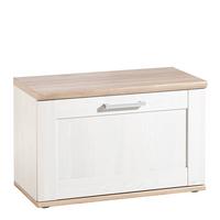 SIEDZISKO DO PRZEDPOKOJU ROMANZE - kolor srebrny/biały, Design, materiał drewnopochodny/tworzywo sztuczne (76/50/38cm) - Xora