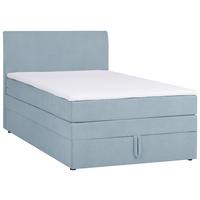 Boxspring Krevet Wickie - crna/svijetlo plava, Konvencionalno, tekstil/drvo (120/200cm) - Modern Living