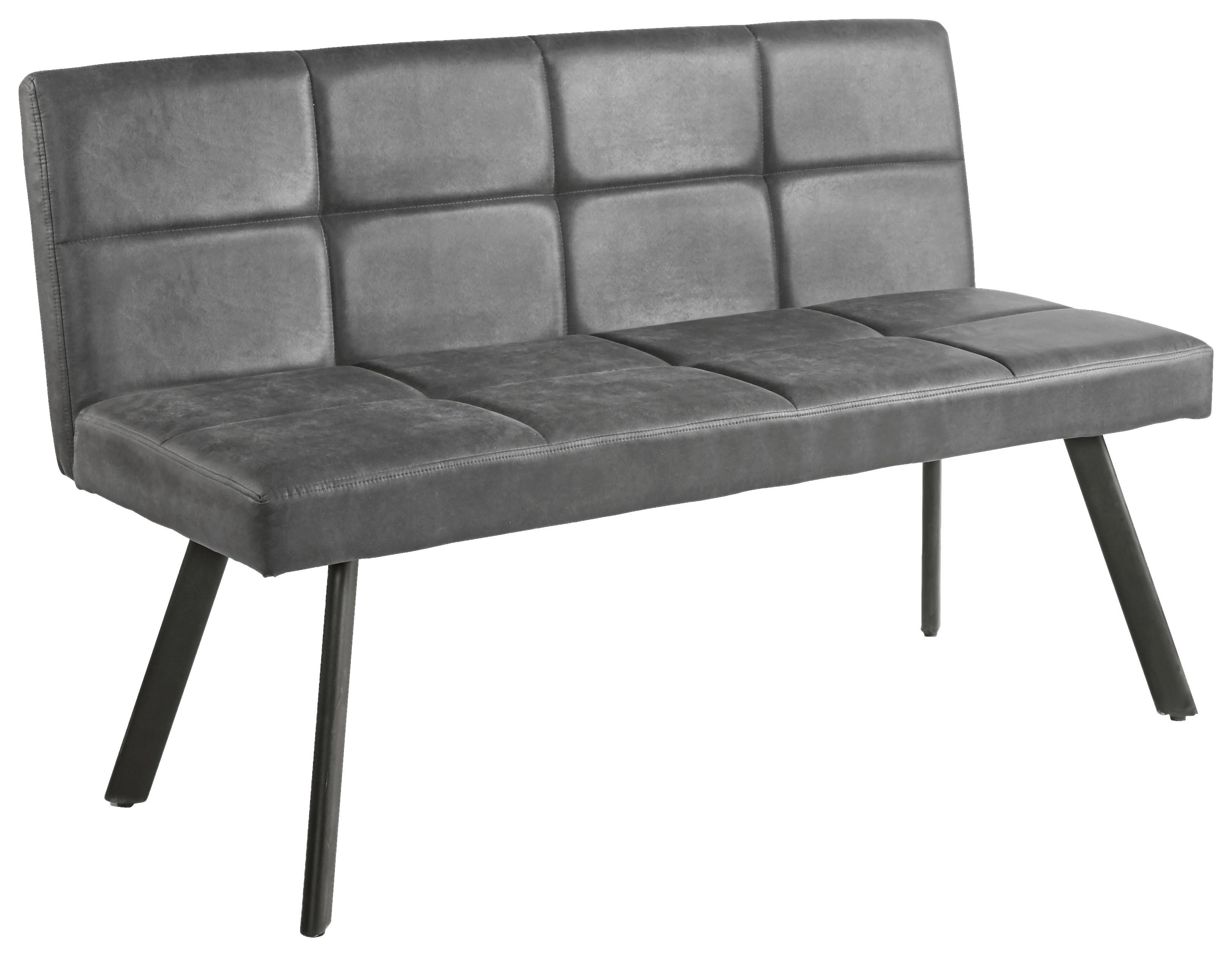 ŁAWKA COOPER - czarny/szary, Modern, metal/tkanina (140/85/60cm) - Mömax