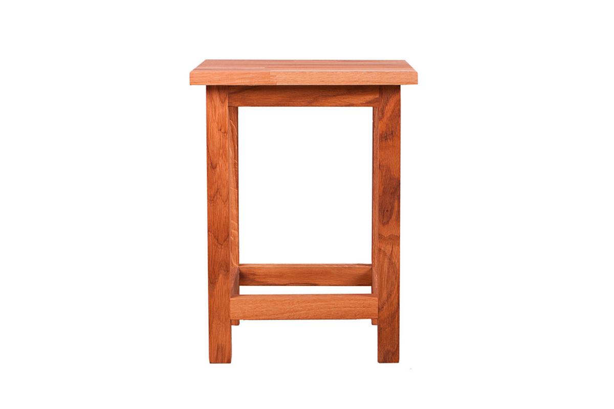 Universalhocker Echtholz Eichefarben H: 40 cm - Eichefarben, Basics, Holz (30/40/30cm) - Gardenson