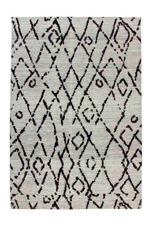 Läufer River 110 Grau/schwarz 80x150 - Schwarz/Grau, Basics, Textil (80/150cm) - Kayoom