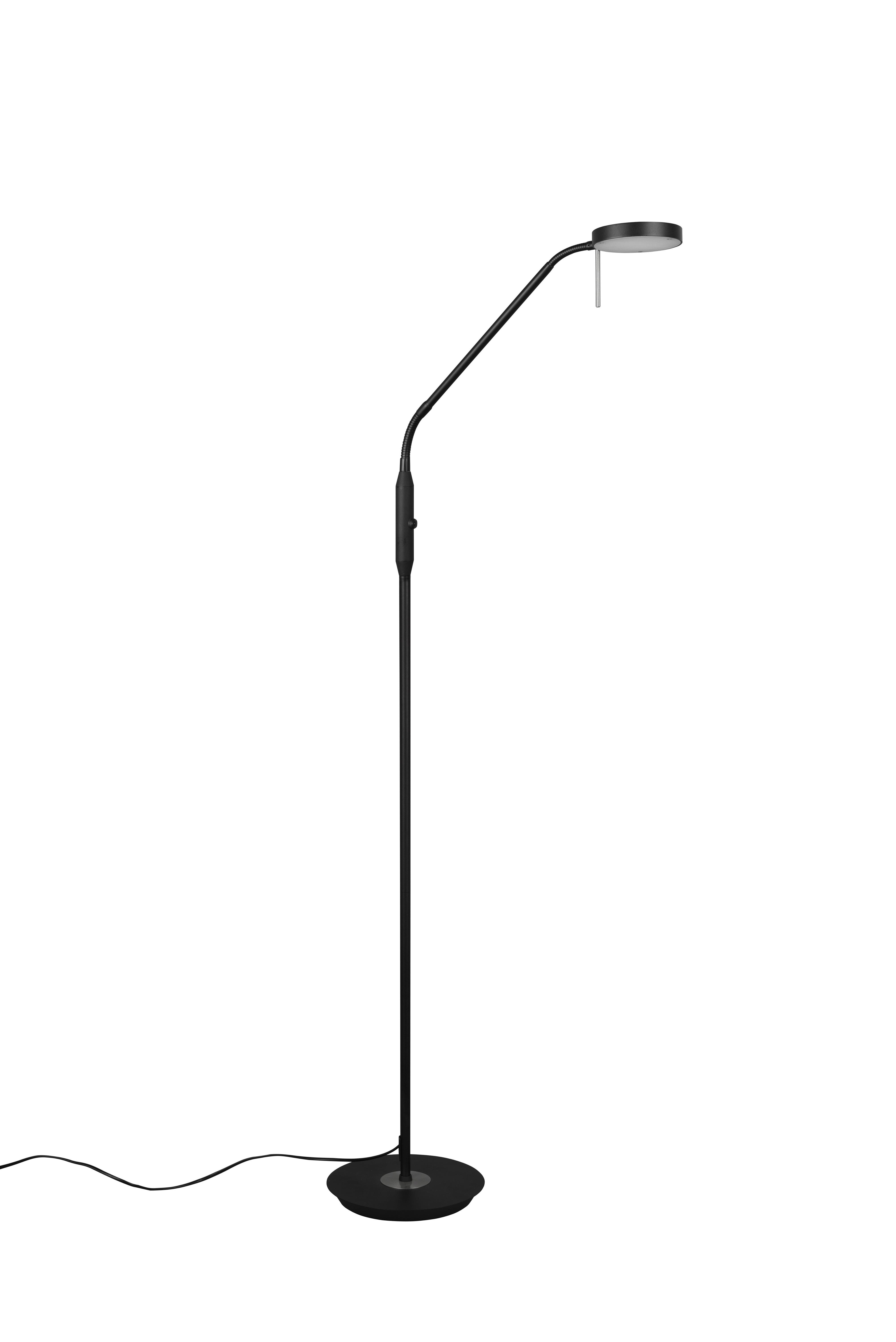 LED-Stehleuchte Monza Schwarz - Schwarz, Basics, Metall (25/145cm) - Trio Leuchten