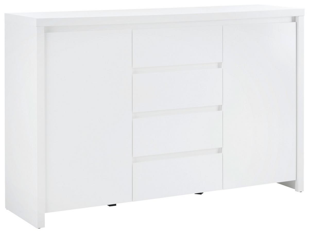 Comodă cu uși LARIOS - alb, Modern, material pe bază de lemn (143/91/40cm) - Modern Living