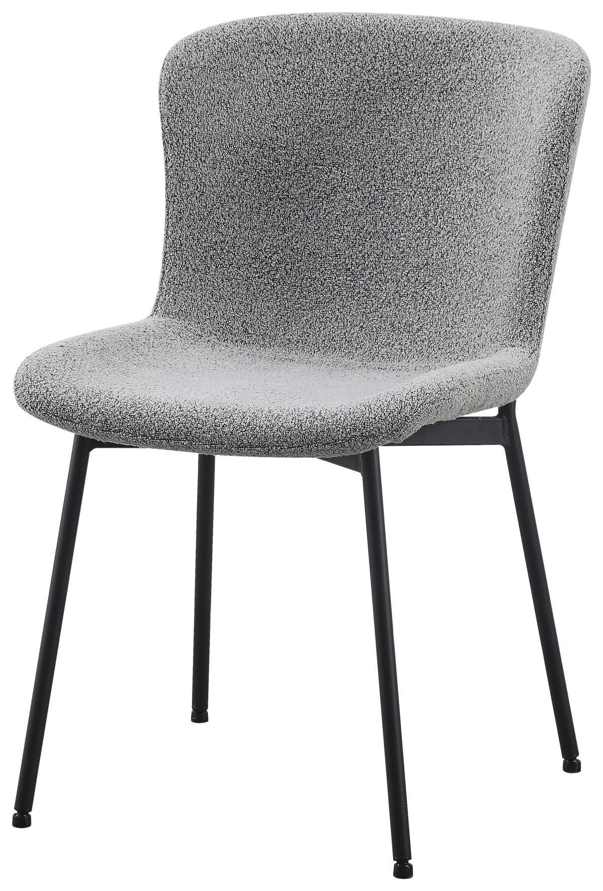 Stuhl Ava in Grau - Schwarz/Grau, MODERN, Textil/Metall (49/78/62cm) - Mömax