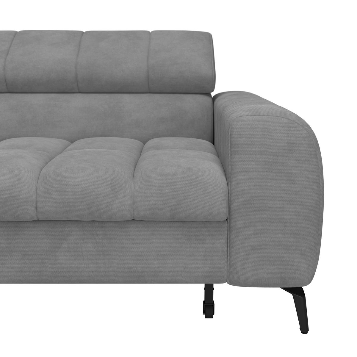 Kutna Garnitura Volf - crna/sivoplava, Trend, tekstil/metal (203/261cm) - Modern Living