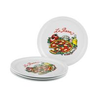 Set Krožnikov Za Pico Milano La Pizza, 4-Delni - večbarvno, Basics, keramika (40cm) - Creatable