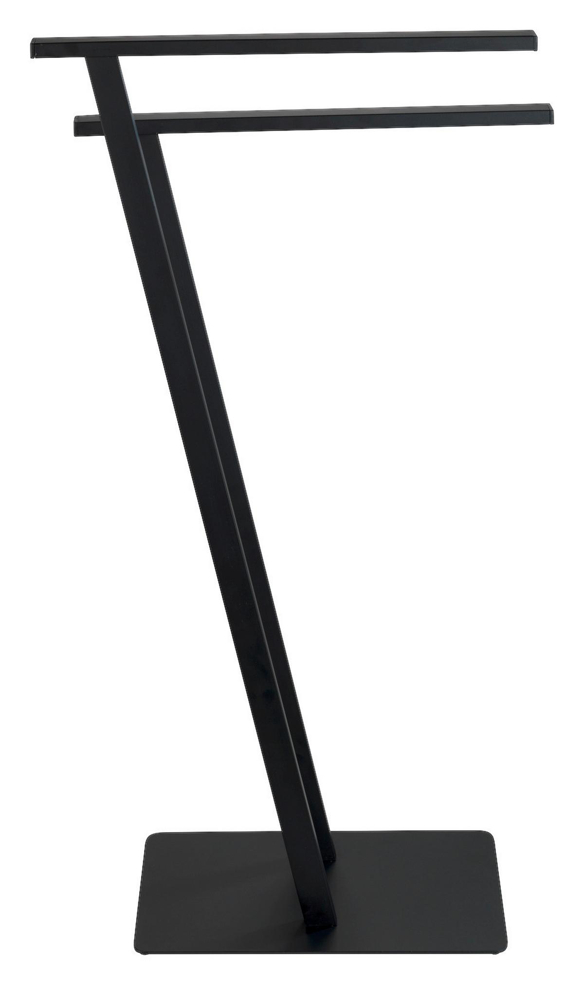 UCHWYT NA RĘCZNIK LIRIO - czarny, Basics, metal (20/76,5/40cm) - Wenko