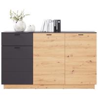 Komoda Tonale, Barva Hrasta, Temno Siva - črna/siva, Moderno, umetna masa/leseni material (159,7/97,8/40cm) - Mömax