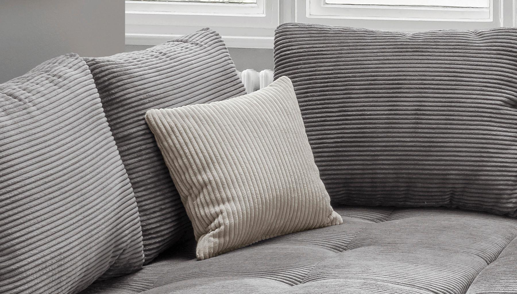 HÖRNSOFFA ALVITO - silver/grå, Design, trä/textil (202/298cm) - P & B