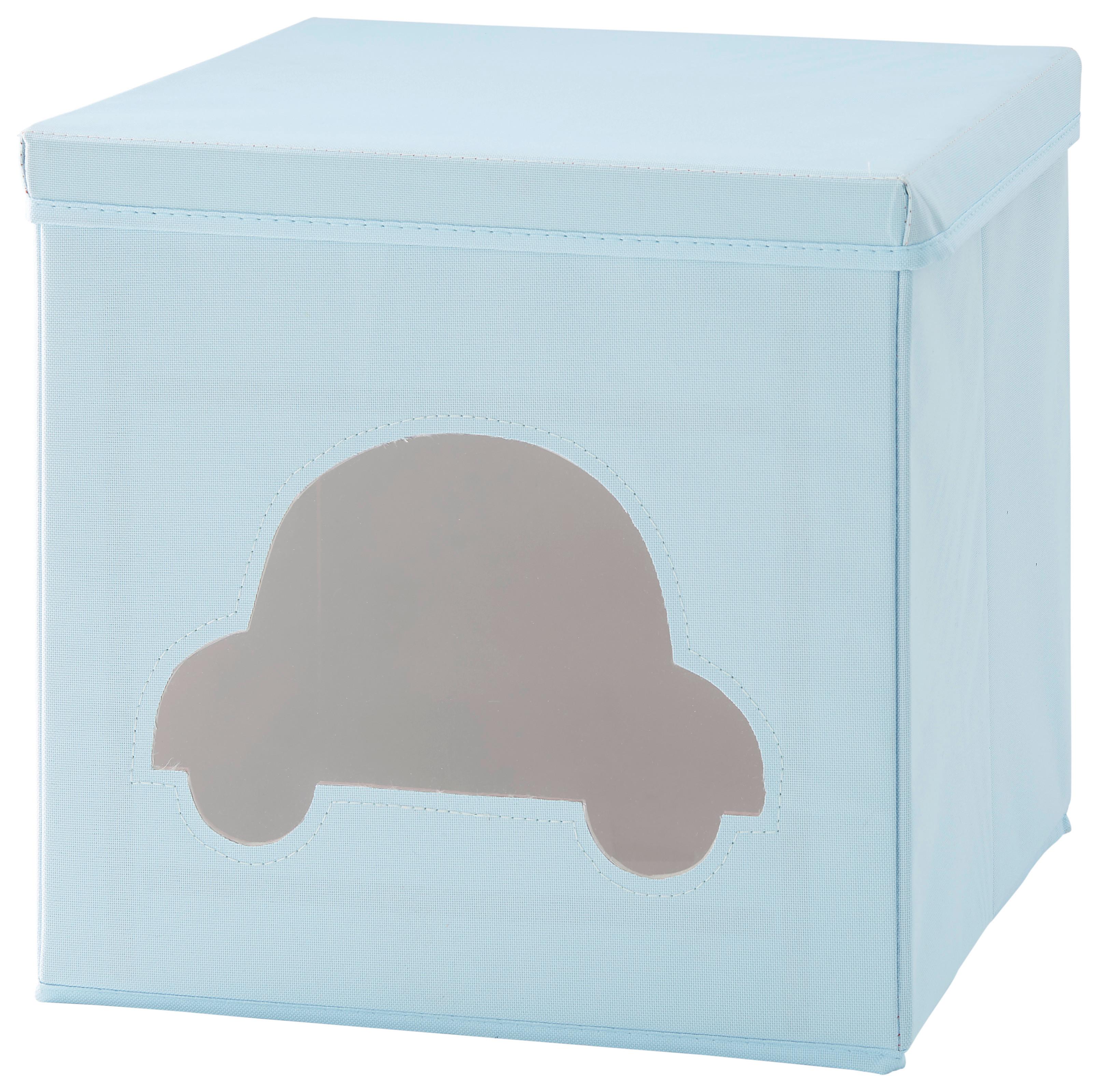 Faltbox Alisa in Hellblau ca. 34l - Rot/Hellblau, Karton/Kunststoff (33/32/33cm) - Modern Living