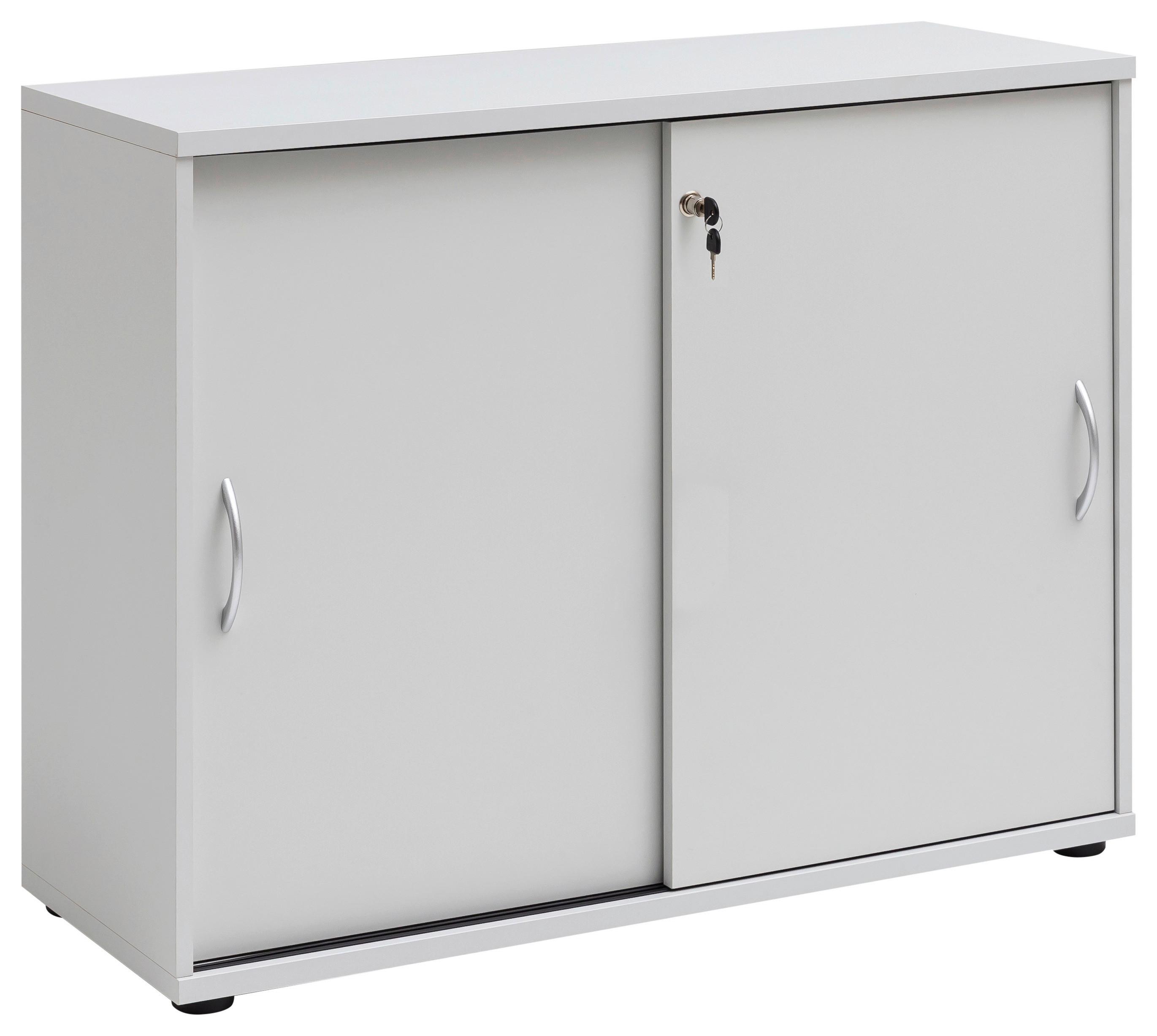 Aktenschrank Serie 4000 Hellgrau - Hellgrau, Basics, Holzwerkstoff (100/77,4/39,5cm) - MID.YOU