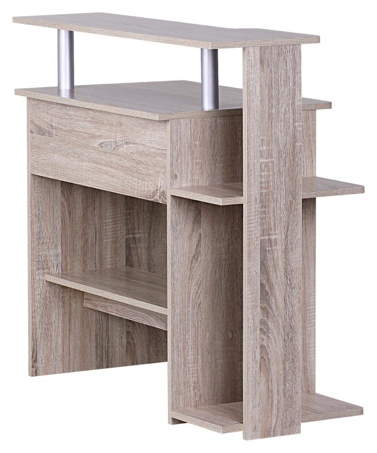 Computertisch ca. 94x48x90 cm Eichefarben - Sonoma Eiche, KONVENTIONELL, Holzwerkstoff (94/48/90cm) - MID.YOU