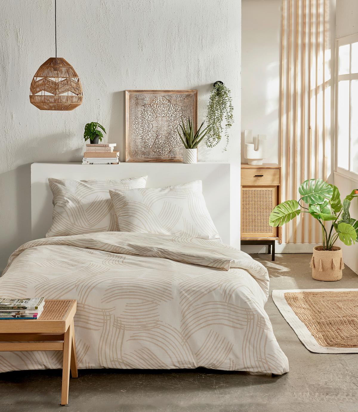 Posteljina Ranforce 220x240/2x50x70cm - bijela, Moderno, tekstil (220/240cm)