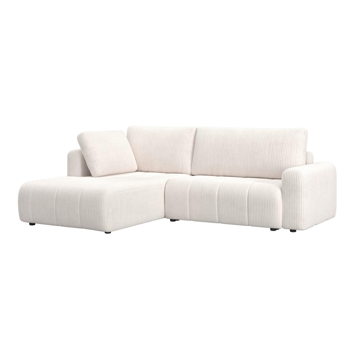 Canapea modulara GIA - alb, Modern, lemn/textil (261/197cm) - Bessagi Home
