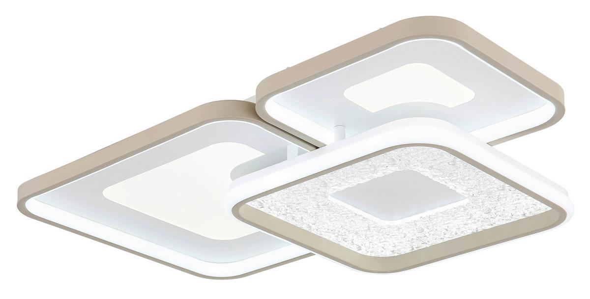 Led-deckenleuchte 48097-62 Mosaiko - Sandfarben/Klar, Design, Kunststoff/Metall (65/45,5/10cm) - Globo