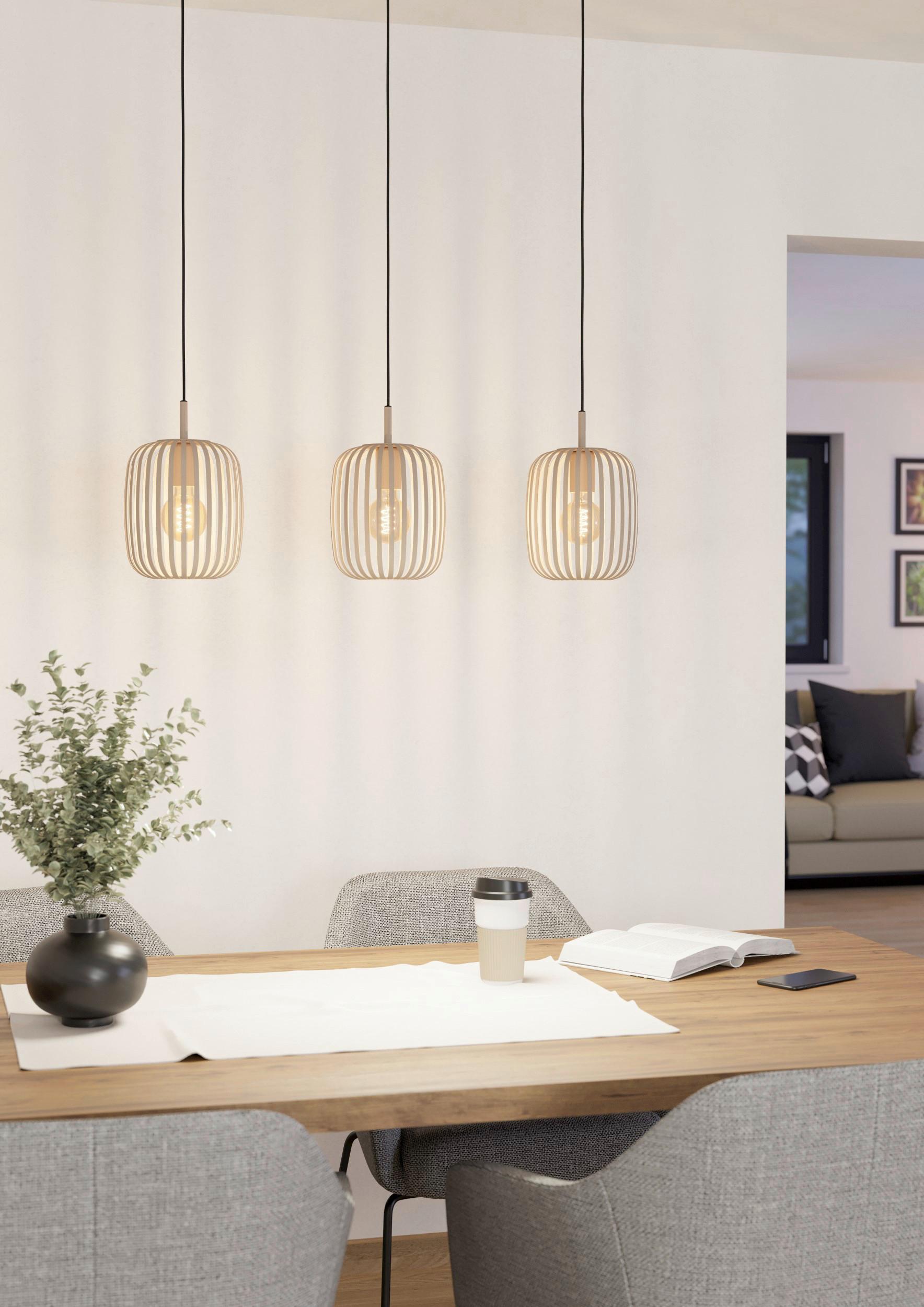LAMPA WISZĄCA 900497 ROMAZZINA - kolor piaskowy, Design, metal (90/20/110cm) - Eglo