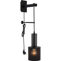 WANDLEUCHTE 15648W2 - Schwarz, Design, Kunststoff/Metall (12/23/60cm) - Globo