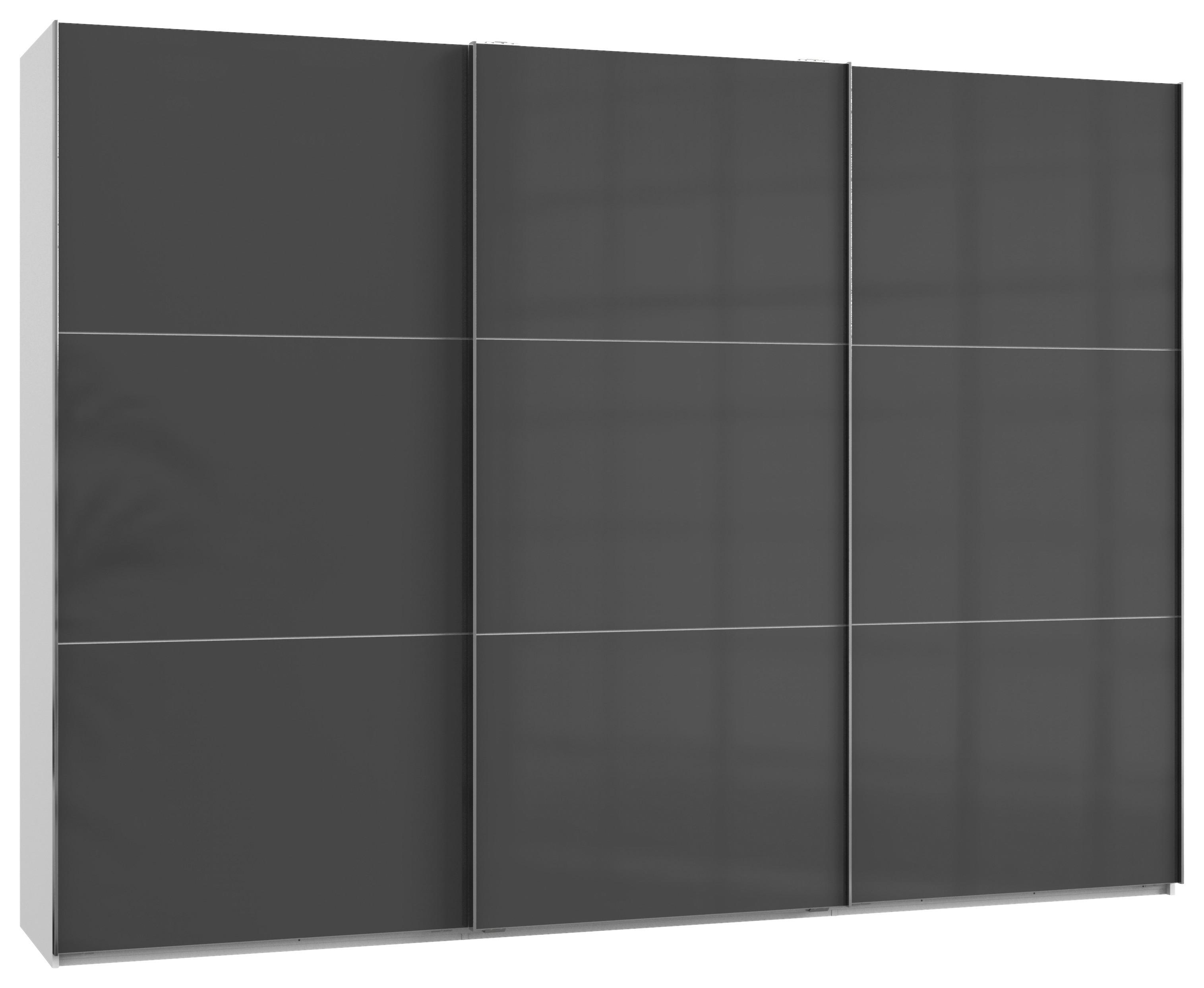 Ormar S Kliznim Vratima Level 36c - bijela/siva, Moderno, drvni materijal (300/216/65cm) - Modern Living