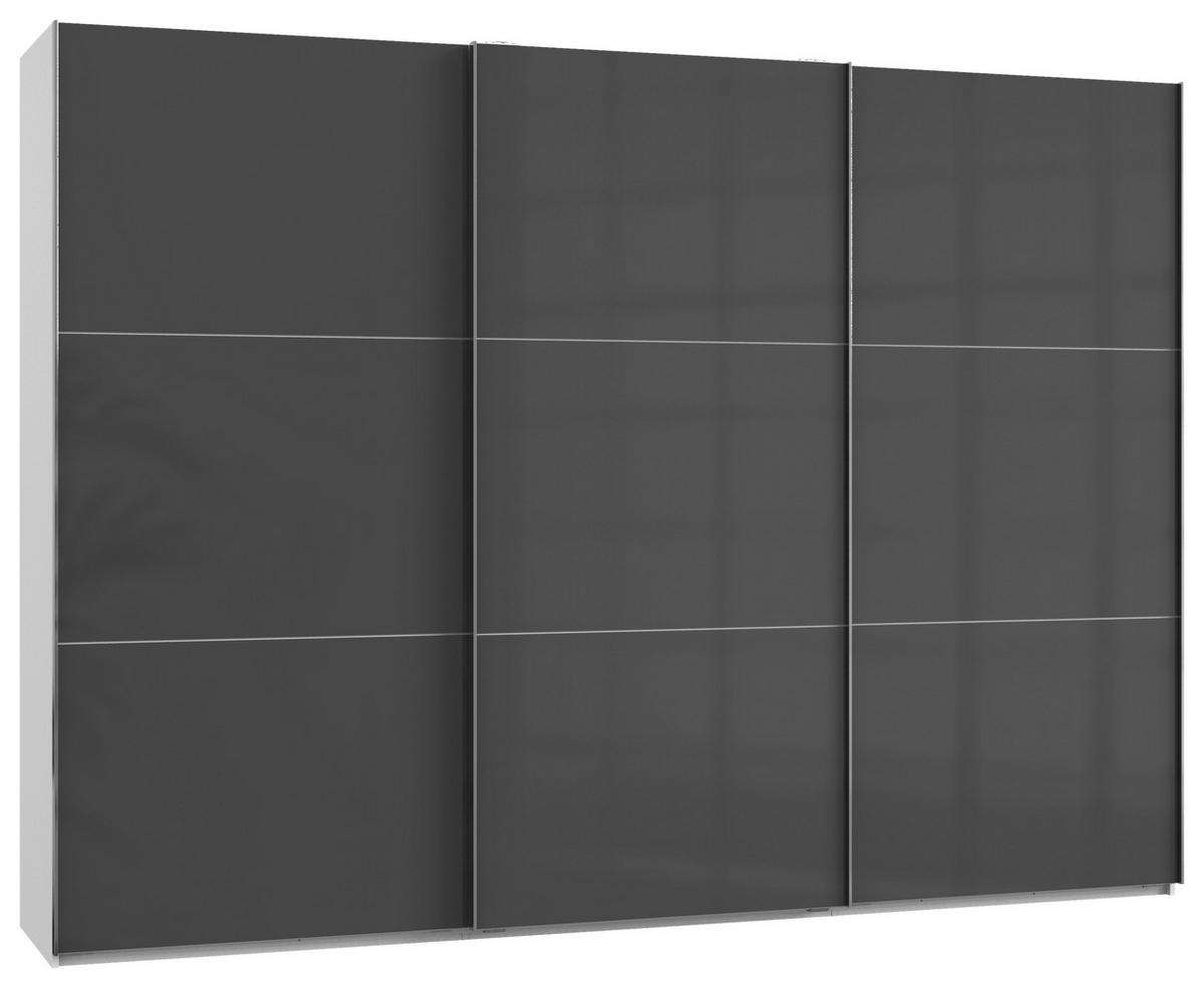 Ormar S Kliznim Vratima Level 36c - bijela/siva, Moderno, drvni materijal (300/216/65cm) - Modern Living