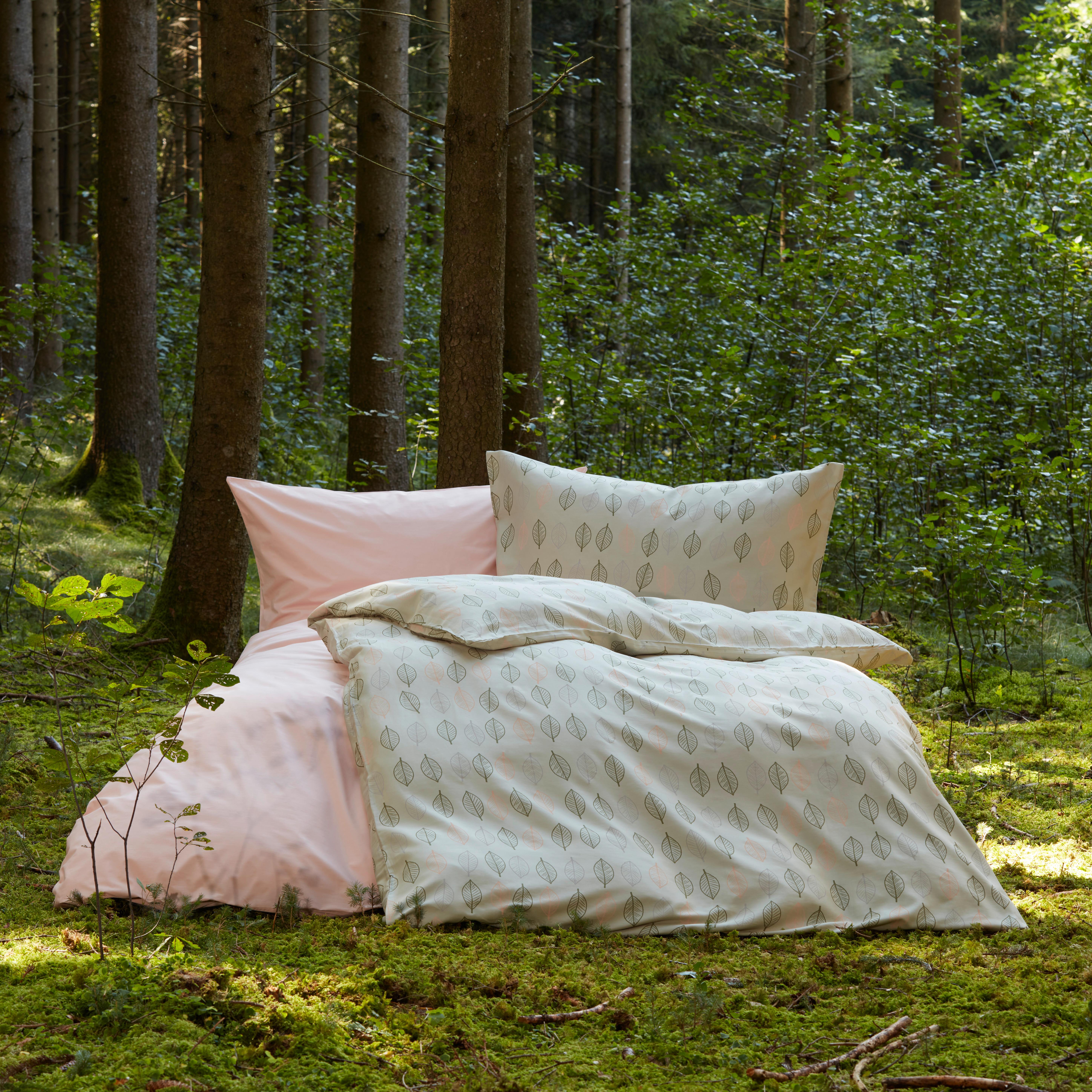 Bettwäsche Bio-Lisa in Grün ca. 135x200cm - Grün, MODERN, Textil (135/200cm) - ecoTree