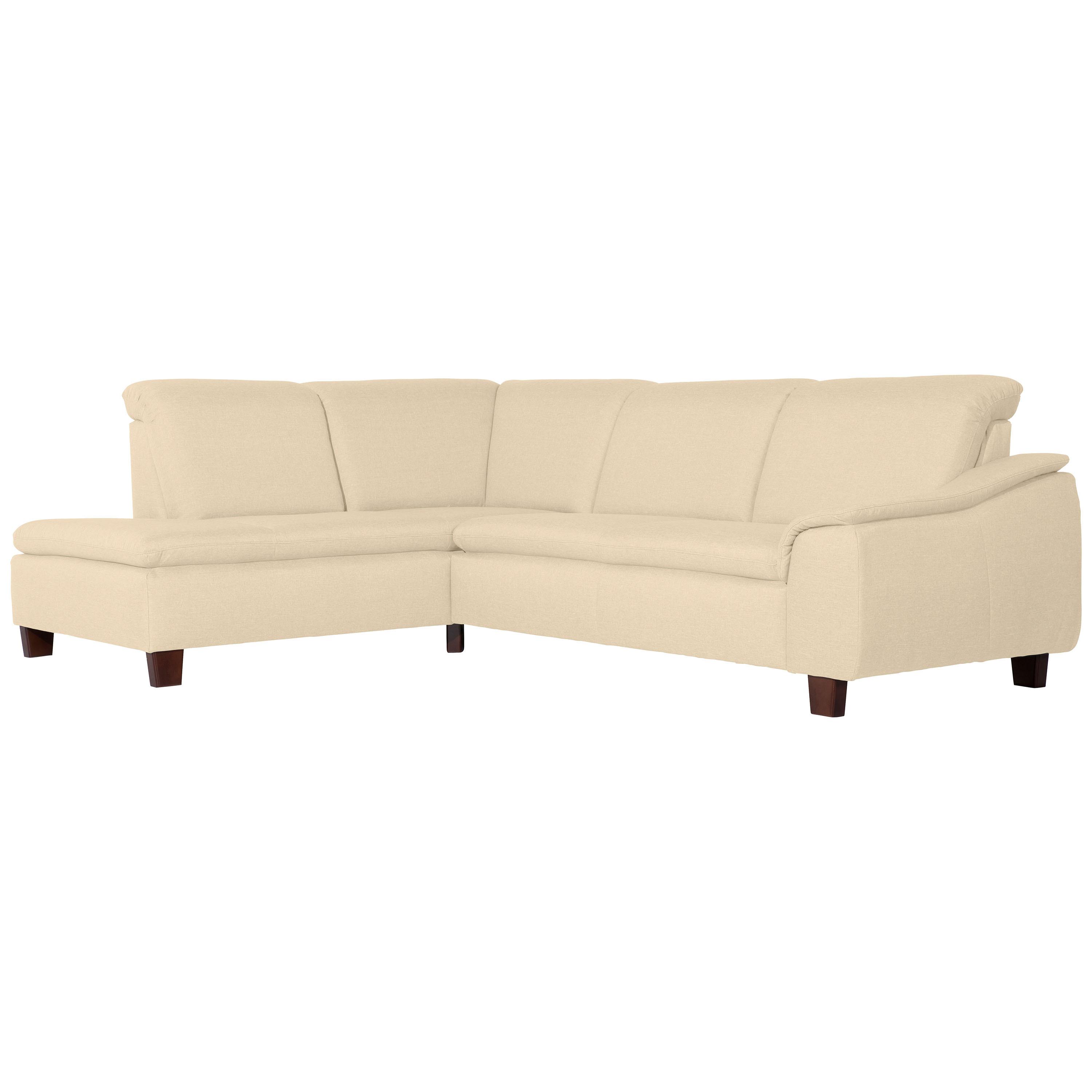 ECKSOFA AARON - Beige/Nussbaumfarben, Design, Holz/Textil (187/247cm) - Max Winzer