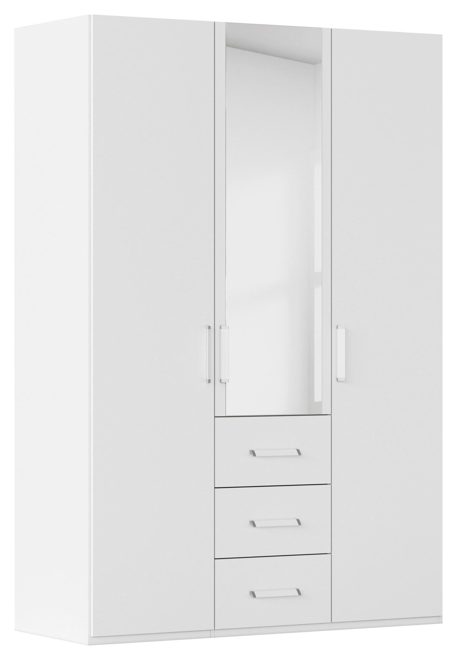 Omara S Klasičnimi Vrati Evelyn, Bela - bela, Design, umetna masa/steklo (151/223/60cm) - Novel