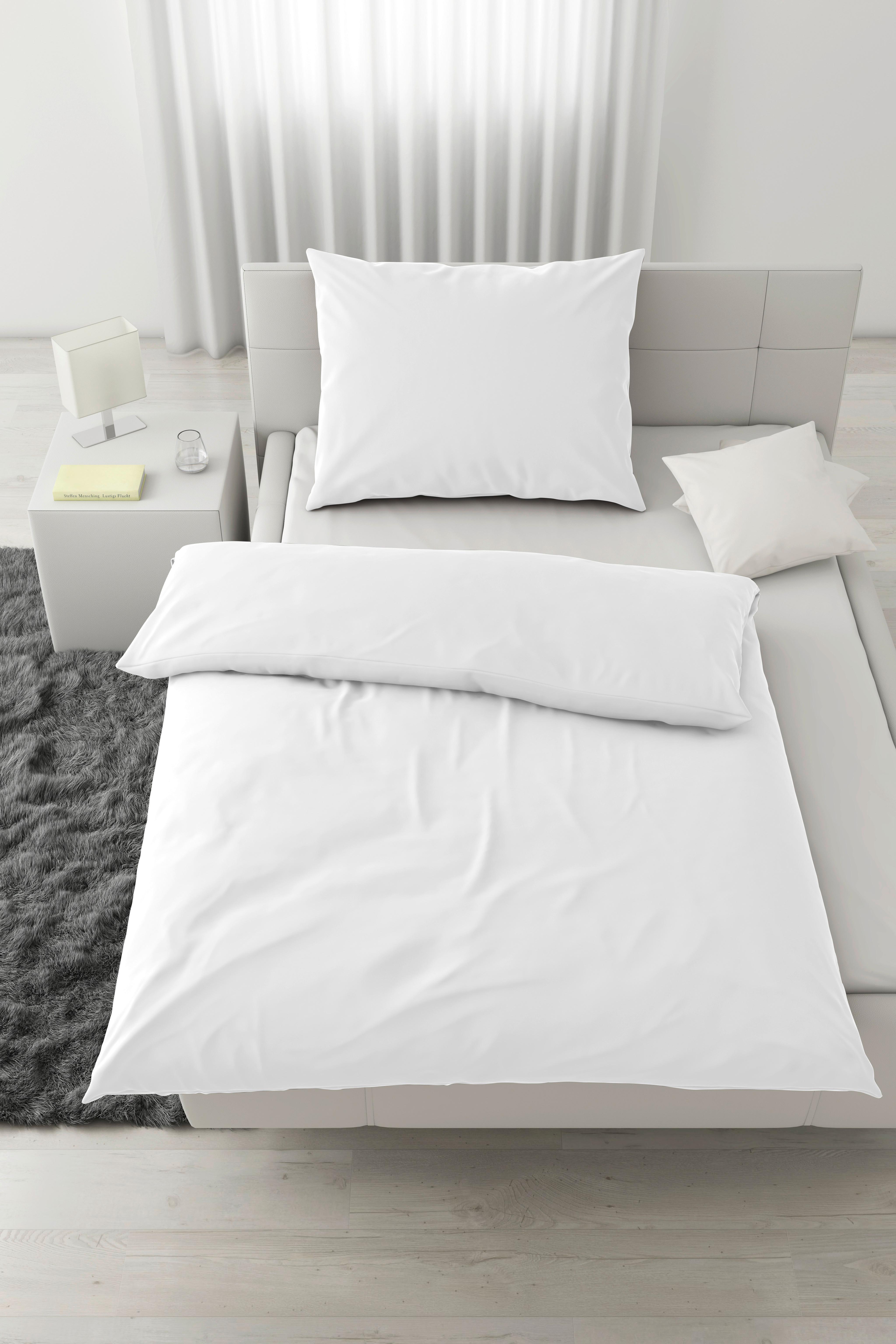 Ágyneműhuzat-garnitúra Pamutszatén Victoria - fehér, Modern, textil (140/200cm) - Mömax