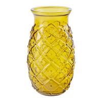 Trinkglas Lia diverse Farben - Türkis/Magenta, KONVENTIONELL, Glas (9/14,5cm)