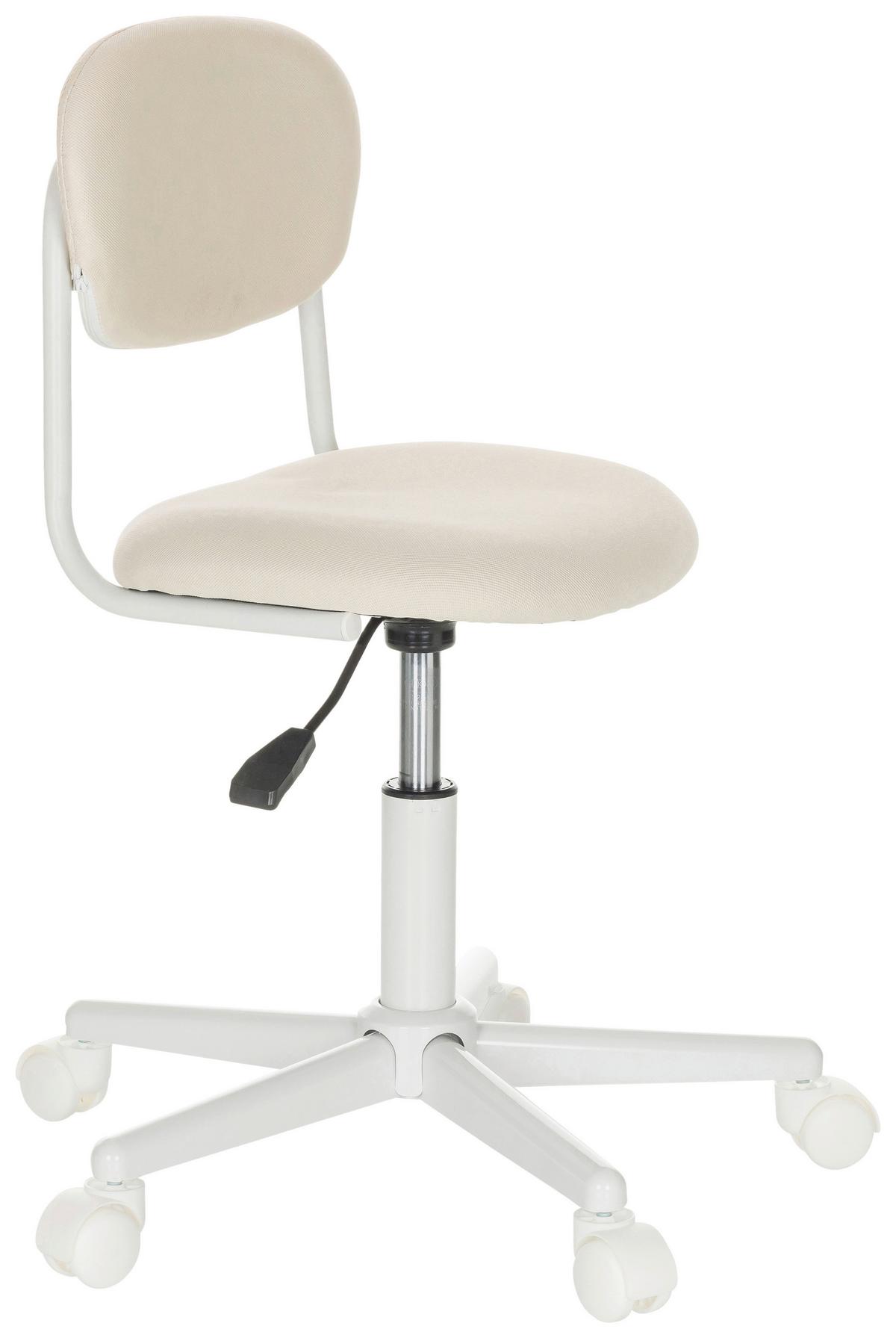 Otroški Vrtljivi Stol Kiddy Base I, Bež - bela/bež, Basics, umetna masa/tekstil (60/72-83/60cm) - MID.YOU