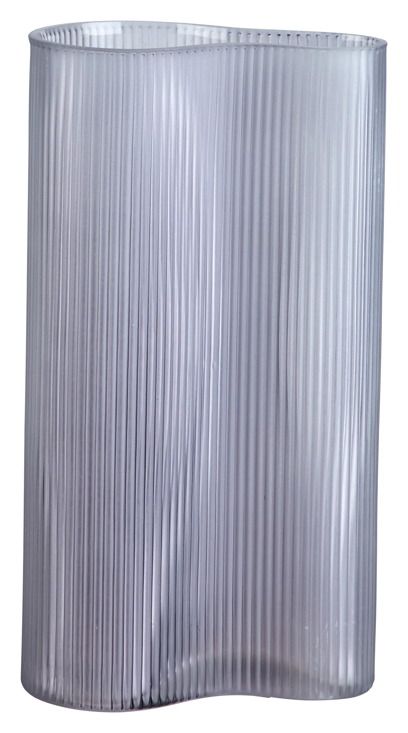 Vase Magnus in Dunkelgrau Ø ca. 16cm - Dunkelgrau, Modern, Glas (16/30cm) - Modern Living