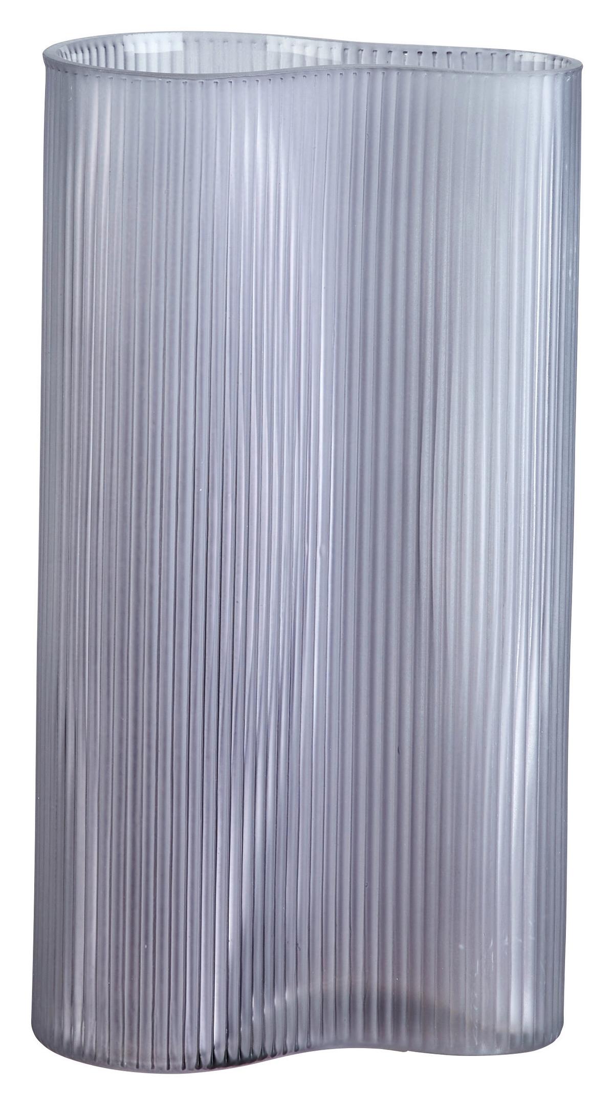 Vase Magnus in Dunkelgrau Ø ca. 16cm - Dunkelgrau, Modern, Glas (16/30cm) - Modern Living