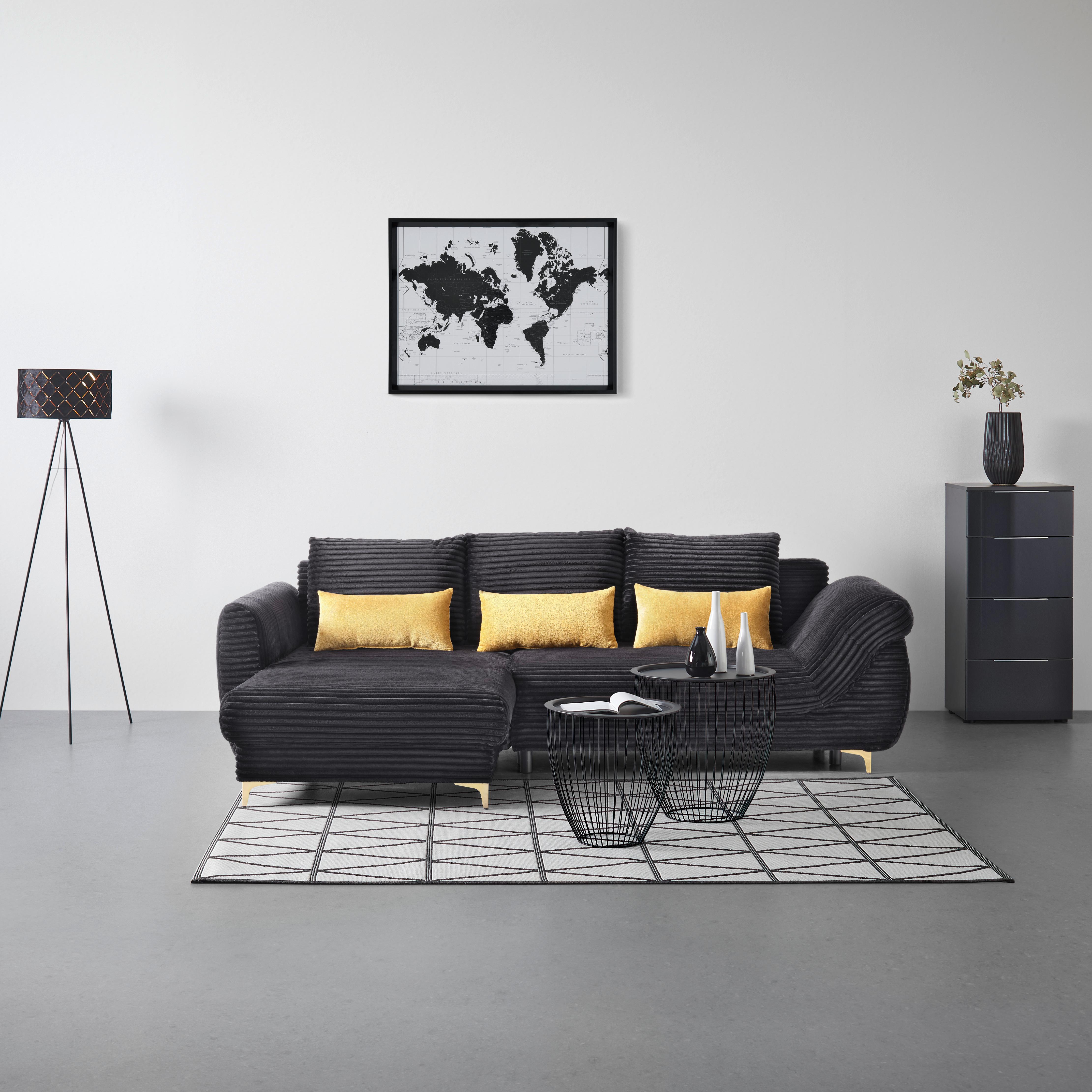 Coltar ALANTIS LUX - auriu/negru, Lifestyle, lemn/metal (175/90/263cm) - Mömax