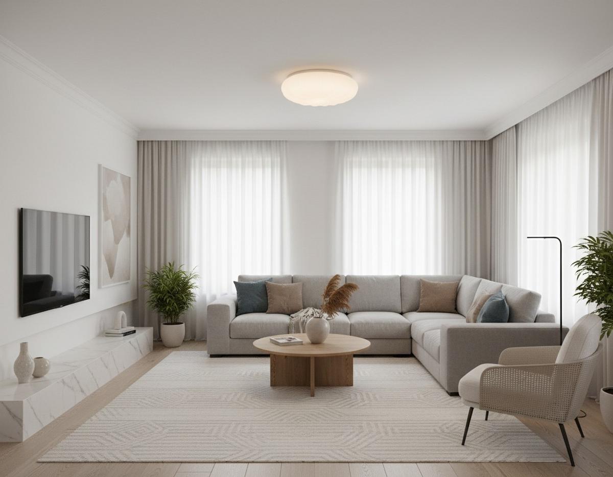 LAMPA SUFITOWA FATME - biały, Design, tworzywo sztuczne/metal (42/14.5cm) - Collet's Monde